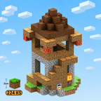 Minecraft magnetická stavebnice - 224 kusů + 7 figurky