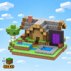 Minecraft magnetická stavebnice - 554 kusů + 17 figurky