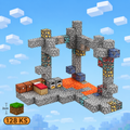 Minecraft magnetická stavebnice - 128 kusů + 6 figurky
