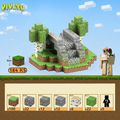 Minecraft magnetická stavebnice - 184 kusů + 5 figurky