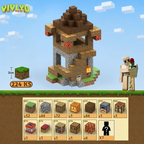 Minecraft magnetická stavebnice - 224 kusů + 7 figurky