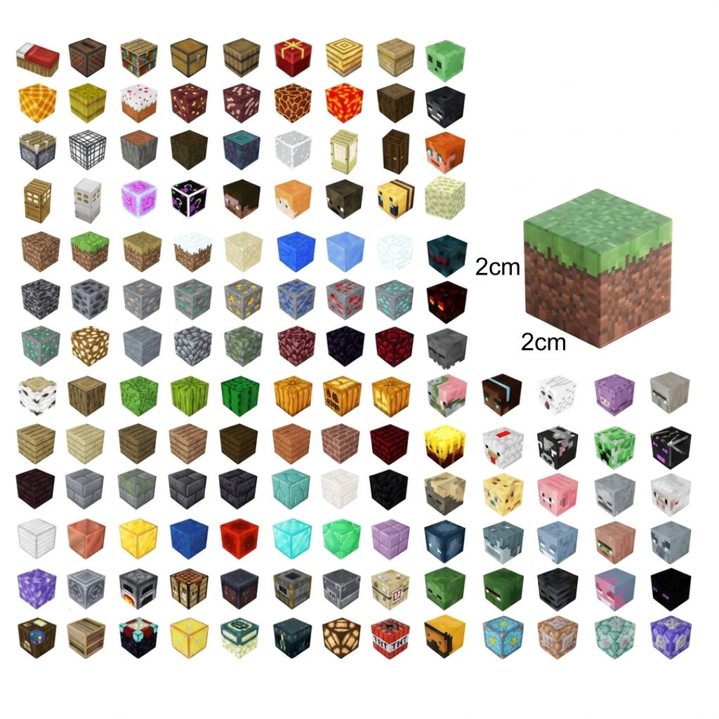 Minecraft magnetická stavebnice - 80 kusů + 3 figurky
